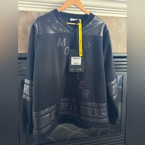 Moncler Genius X Fragment FRGMT black on black logo hockey jersey size Small
